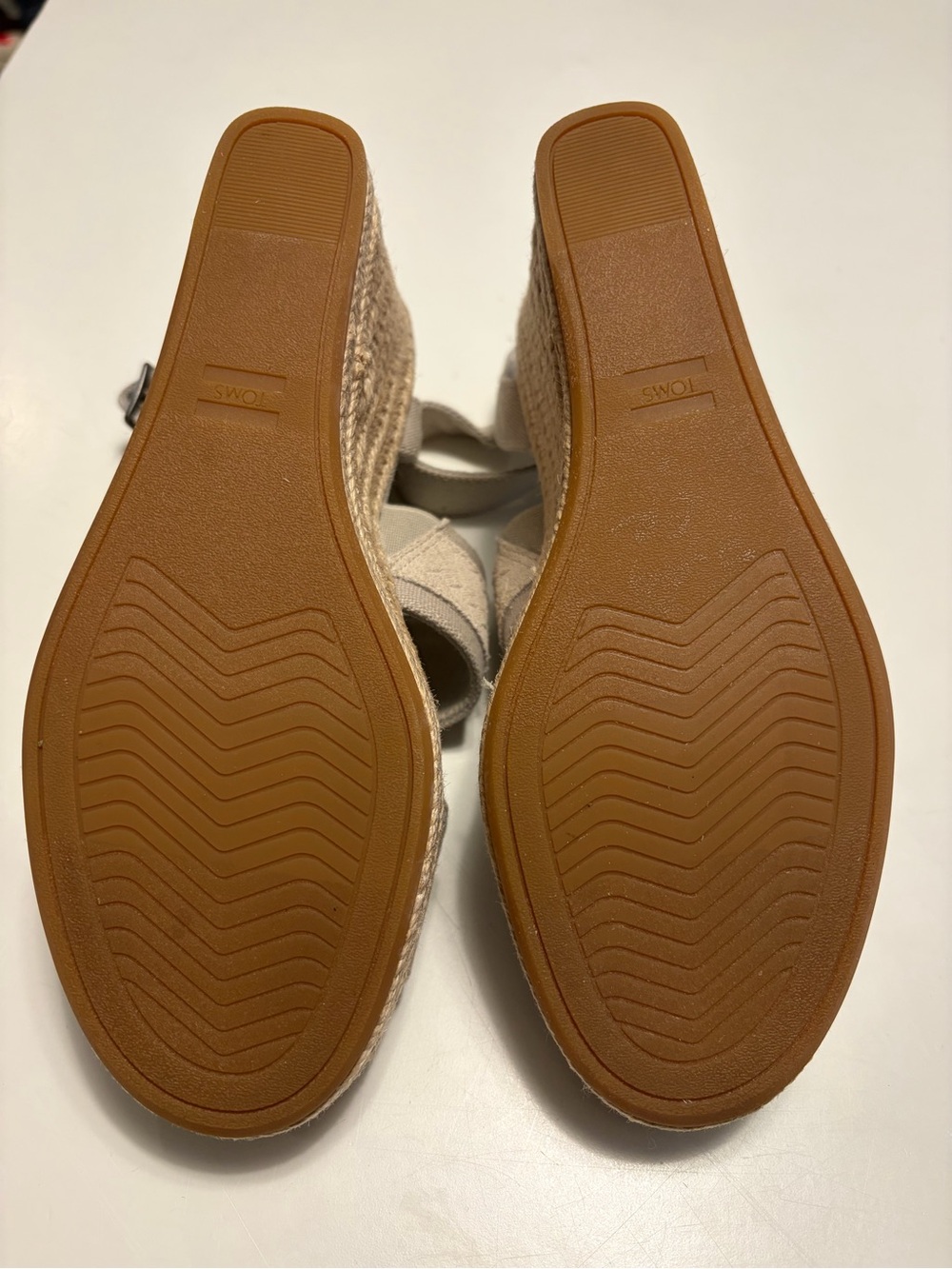 Tom’s Wedge Espadrille Sandals in Light Beige - Women's - Picture 8 of 9